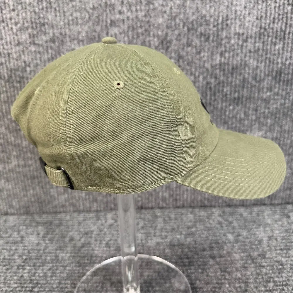 Vans Olive Green Adjustable Strapback Hat Checkerboard Logo Skate Streetwear